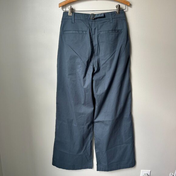 Pact Boulevard Brushed Twill Wide Leg Trouser Blue Women's Small NWT - Picture 4 of 10